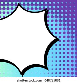 Abstract creative concept comic pop art style blank, layout template with clouds beams and isolated dots background. For sale banner, empty speech bubble set, vector illustration halftone book design