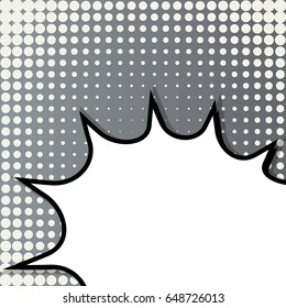 Abstract creative concept comic pop art style blank, layout template with clouds beams and isolated dots background. For sale banner, empty speech bubble set, vector illustration halftone book design
