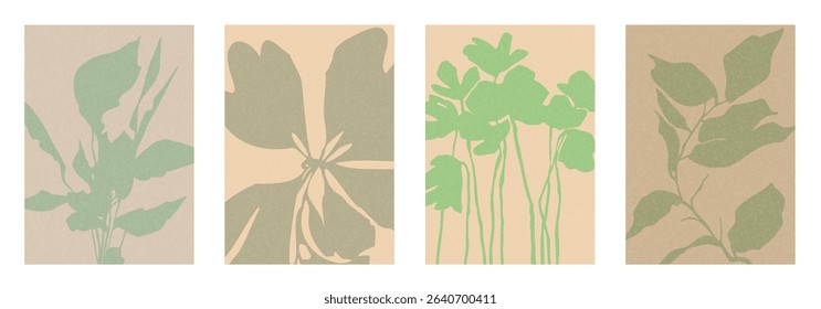 Abstract creative concept of flowers poster set. Pastel color modern art vector texture background for ads, banner, cover, label, poster, sales, social media, flyer. Ideal template design.