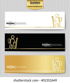 Abstract Creative concept gold vector background for Web and Mobile App, Illustration template design, business infographic, page, brochure, banner, presentation, poster, cover, booklet, document.