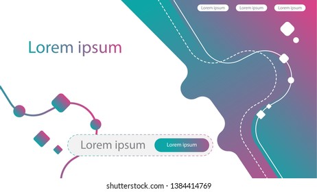 Abstract Creative concept. Green and Pink Gradient Landing page. Vector for Mobile Applications and Web, business infographic Illustration, booklet, template design, presentation, brochure, site.