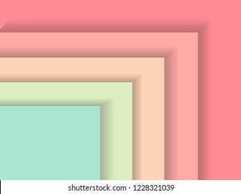 Abstract Creative concept layout template and background. Geometric design layout. Paper art Style. For web, style blank, poster and booklet. vintage color background