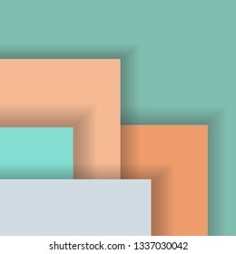 Abstract Creative concept layout template and background. Geometric design layout. Paper art Style. For web, style blank, poster and booklet. vintage color background