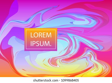 Abstract creative concept multicolored background. Fluid shapes composition