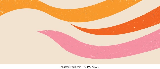 Concepto creativo Abstractas de la cubierta brillante del verano, tarjeta o cartel en estilo mínimo para la identidad corporativa, marca, anuncios de redes sociales, Ilustración vectorial