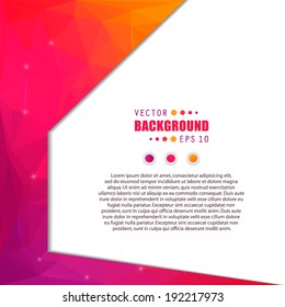 Abstract Creative concept vector background for Web and Mobile Applications, Illustration template design, business infographic, page, brochure, banner, presentation, poster, cover, booklet, document.