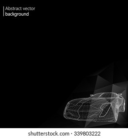 Abstract Creative concept vector background of 3d car model. Vector icons. Abstract Creative concept vector background.