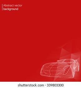 Abstract Creative concept vector background of 3d car model. Vector icons. Abstract Creative concept vector background.