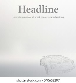 Abstract Creative concept vector background of 3d car model. Vector icons. 