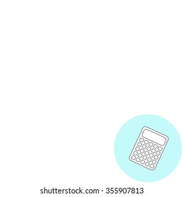 Abstract Creative concept vector background. Line icons flat design elements. Modern vector Illustration pictogram of Calculator.