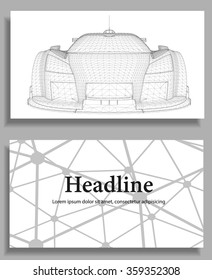 Abstract Creative concept vector background of 3d car model. Sports car. Polygonal design style letterhead and brochure for business