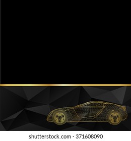Abstract Creative concept vector background of 3d car model. Vector icons. Abstract Creative concept vector background