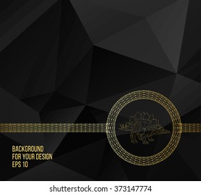 Abstract Creative concept vector background of the Dinosaur. Polygonal design style letterhead and brochure. Vector illustration EPS 10 for your design.