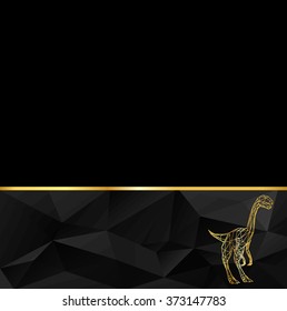Abstract Creative concept vector background of the Dinosaur. Polygonal design style letterhead and brochure. Vector illustration EPS 10 for your design.