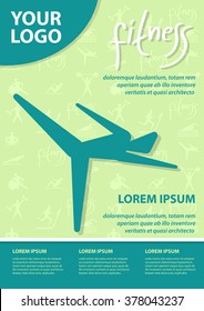 Abstract Creative concept vector background with fitness symbol