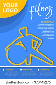 Abstract Creative concept vector background with fitness symbol