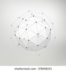 Abstract Creative concept vector background of geometric shapes the lines connected to points. Polygonal design style letterhead and brochure for business. Vector Illustration eps 10 for your design.