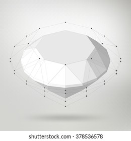 Abstract Creative concept vector background of geometric shapes the lines connected to points. Polygonal design style letterhead and brochure for business. Vector Illustration eps 10 for your design