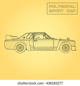Abstract Creative concept vector background of 3d car model. Sports car