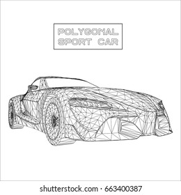 Abstract Creative concept vector background of 3d car model. Sports car