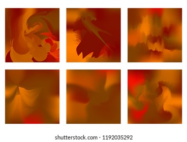 Abstract creative concept vector blue blurred background set. For Web and Mobile Applications, art illustration template design, business infographic and social media, modern decoration.