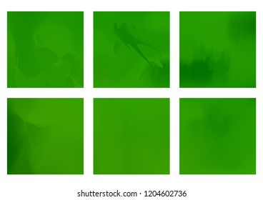Abstract creative concept vector blue blurred background set. For Web and Mobile Applications, art illustration template design, business infographic and social media, modern decoration.
