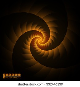 Abstract Creative concept vector bright spiral isolated on black background. For Web and Mobile Applications, art illustration template design, business infographic and social media, modern decoration