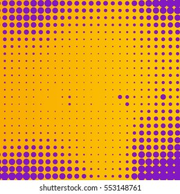 Abstract creative concept vector comic pop art style blank, layout template with clouds beams and isolated dots pattern on background. For sale banner, empty bubble, illustration halftone book design.