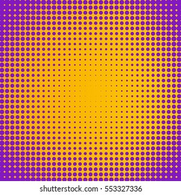 Abstract creative concept vector comic pop art style blank, layout template with clouds beams and isolated dots pattern on background. For sale banner, empty bubble, illustration halftone book design.