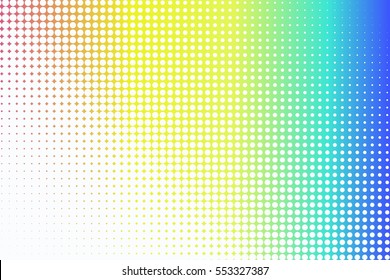 Abstract creative concept vector comic pop art style blank, layout template with clouds beams and isolated dots pattern on background. For sale banner, empty bubble, illustration halftone book design.