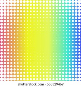 Abstract creative concept vector comic pop art style blank, layout template with clouds beams and isolated dots pattern on background. For sale banner, empty bubble, illustration halftone book design.