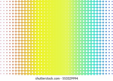 Abstract creative concept vector comic pop art style blank, layout template with clouds beams and isolated dots pattern on background. For sale banner, empty bubble, illustration halftone book design.