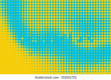 Abstract creative concept vector comic pop art style blank, layout template with clouds beams and isolated dots pattern on background. For sale banner, empty bubble, illustration halftone book design.