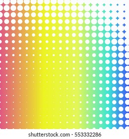 Abstract creative concept vector comic pop art style blank, layout template with clouds beams and isolated dots pattern on background. For sale banner, empty bubble, illustration halftone book design.