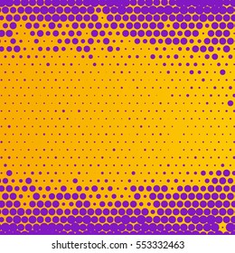 Abstract creative concept vector comic pop art style blank, layout template with clouds beams and isolated dots pattern on background. For sale banner, empty bubble, illustration halftone book design.