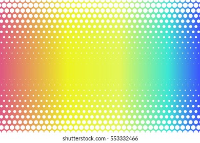 Abstract creative concept vector comic pop art style blank, layout template with clouds beams and isolated dots pattern on background. For sale banner, empty bubble, illustration halftone book design.