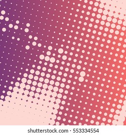 Abstract creative concept vector comic pop art style blank, layout template with clouds beams and isolated dots pattern on background. For sale banner, empty bubble, illustration halftone book design.