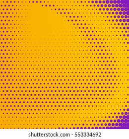 Abstract creative concept vector comic pop art style blank, layout template with clouds beams and isolated dots pattern on background. For sale banner, empty bubble, illustration halftone book design.