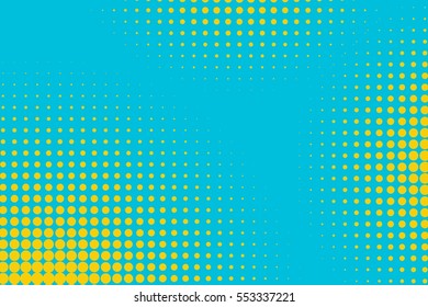 Abstract creative concept vector comic pop art style blank, layout template with clouds beams and isolated dots pattern on background. For sale banner, empty bubble, illustration halftone book design.