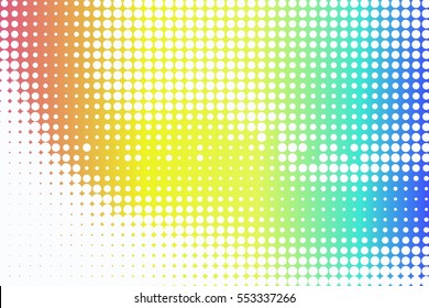 Abstract creative concept vector comic pop art style blank, layout template with clouds beams and isolated dots pattern on background. For sale banner, empty bubble, illustration halftone book design.