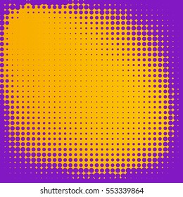 Abstract creative concept vector comic pop art style blank, layout template with clouds beams and isolated dots pattern on background. For sale banner, empty bubble, illustration halftone book design.