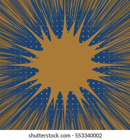 Abstract creative concept vector comic pop art style blank, layout template with clouds beams and isolated dots pattern on background. For sale banner, empty bubble, illustration halftone book design.