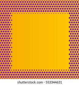 Abstract creative concept vector comic pop art style blank, layout template with clouds beams and isolated dots pattern on background. For sale banner, empty bubble, illustration halftone book design.
