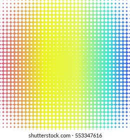 Abstract creative concept vector comic pop art style blank, layout template with clouds beams and isolated dots pattern on background. For sale banner, empty bubble, illustration halftone book design.
