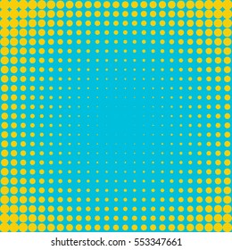 Abstract creative concept vector comic pop art style blank, layout template with clouds beams and isolated dots pattern on background. For sale banner, empty bubble, illustration halftone book design.