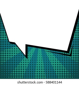 Abstract creative concept vector comic pop art style blank, layout template with clouds beams and isolated dots background. For sale banner, empty speech bubble set, illustration halftone book design