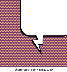 Abstract creative concept vector comic pop art style blank, layout template with clouds beams and isolated dots background. For sale banner, empty speech bubble set, illustration halftone book design