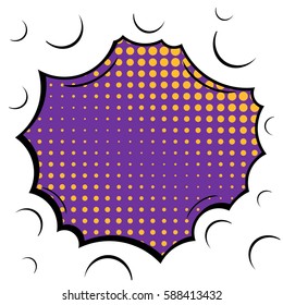 Abstract creative concept vector comic pop art style blank, layout template with clouds beams and isolated dots background. For sale banner, empty speech bubble set, illustration halftone book design