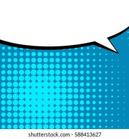 Abstract creative concept vector comic pop art style blank, layout template with clouds beams and isolated dots background. For sale banner, empty speech bubble set, illustration halftone book design