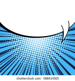 Abstract creative concept vector comic pop art style blank, layout template with clouds beams and isolated dots background. For sale banner, empty speech bubble set, illustration halftone book design